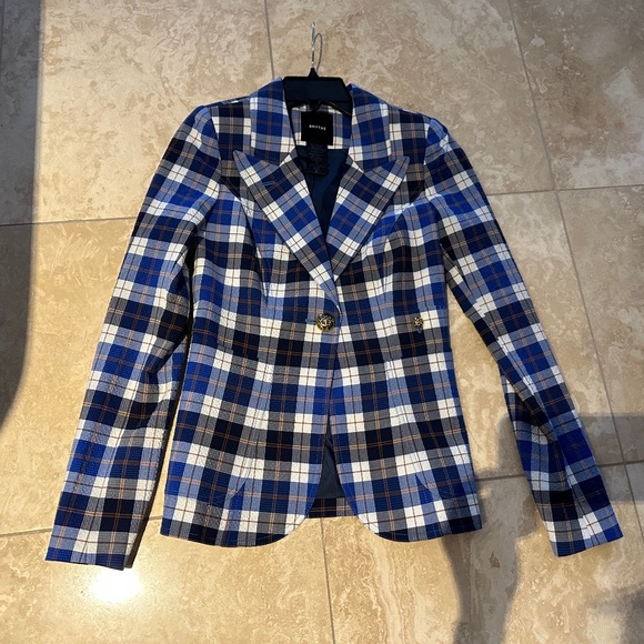 Smythe Patch Pocket Duchess Blazer Blue Plaid - Picture 15 of 15